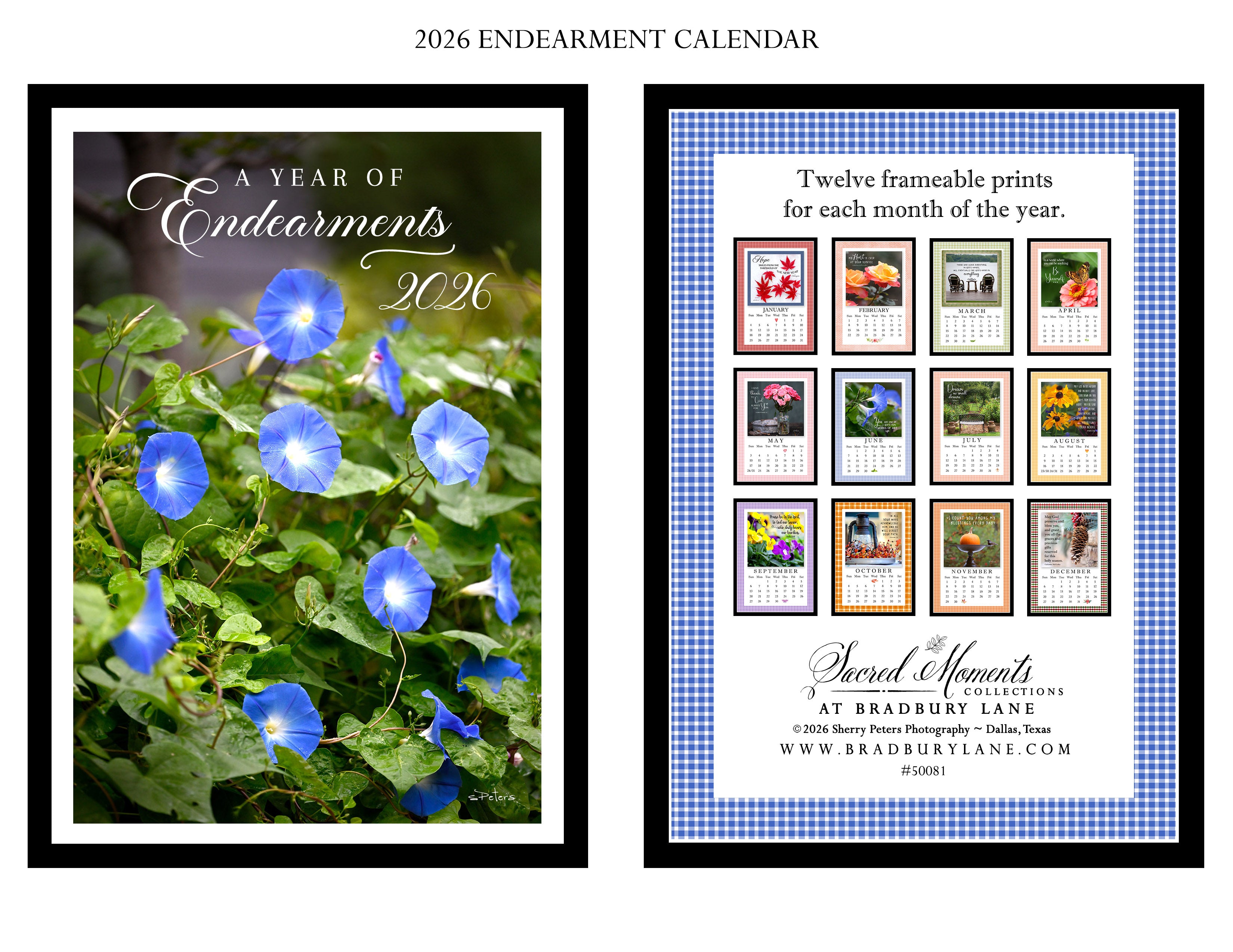 2026 Endearment Calendar with 5x7 Acyrlic Easel Frame