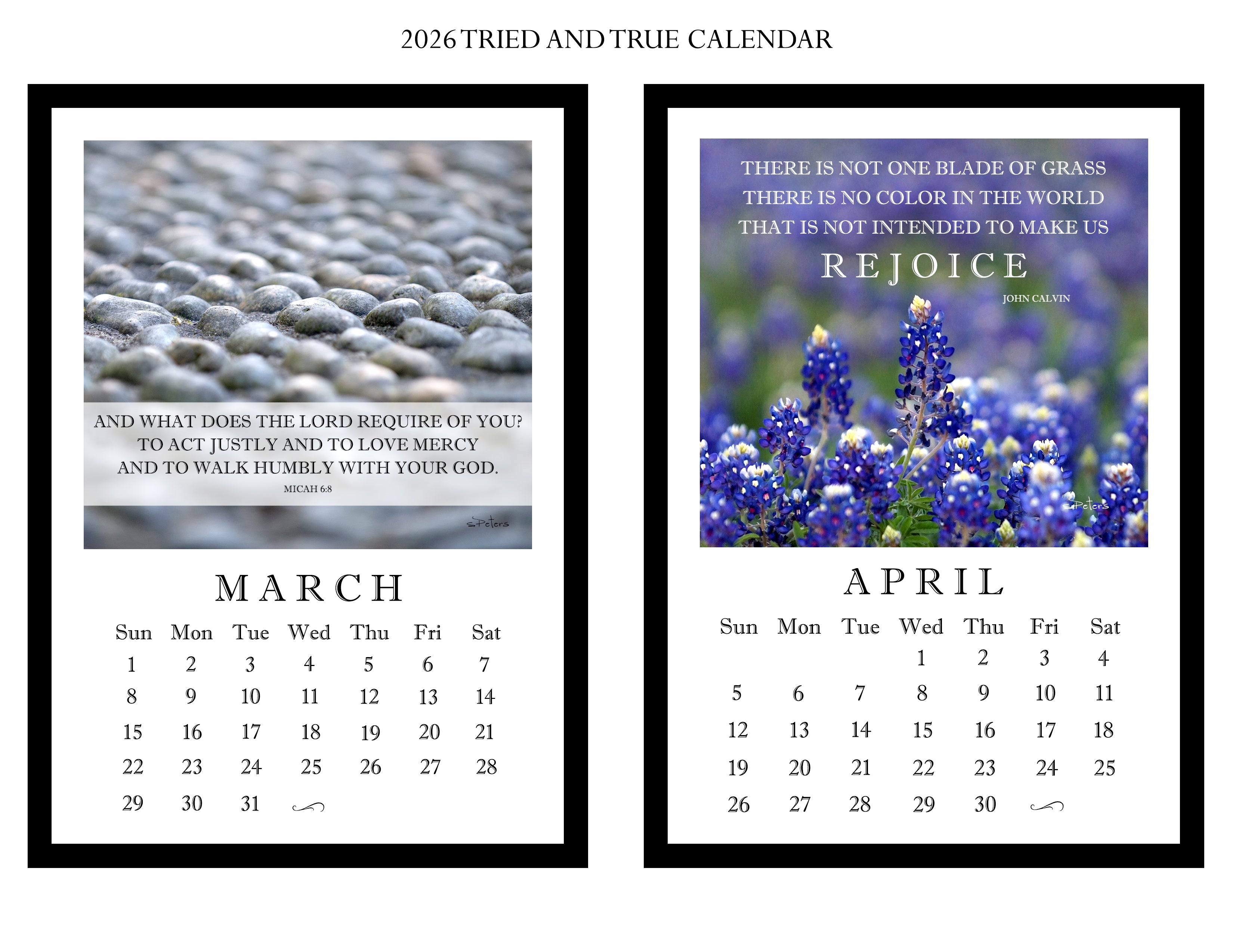 2026 Tried and True Calendar (Refill)