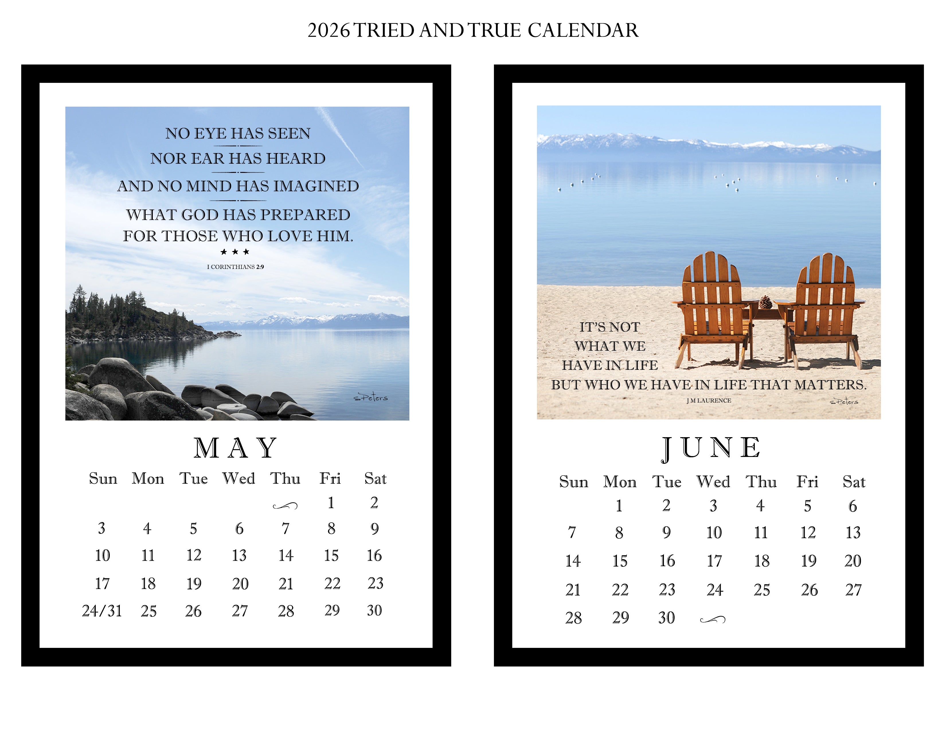 2026 Tried and True Calendar (Refill)