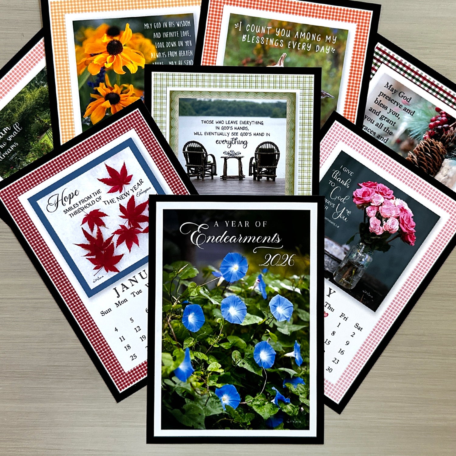 2026 Endearment Calendar with 5x7 Acyrlic Easel Frame