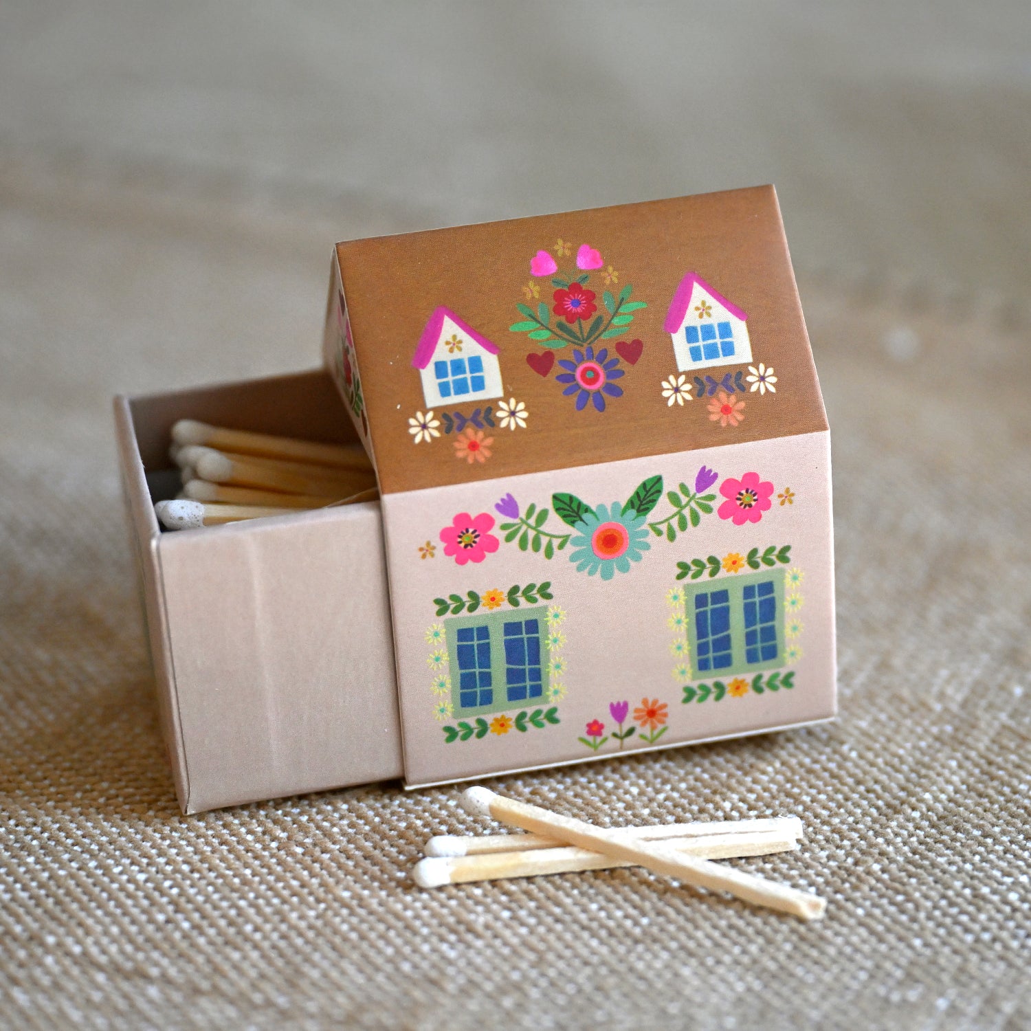 Match Box: Cottage (Cream/Brown Roof) – Bradbury Lane