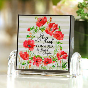 Stop and Consider - 31 Days of Scripture - Boxed Mini Print Collection w Holder