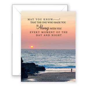 Cornwall Sunset (Psalm 139:9-10) - Praying for You Card