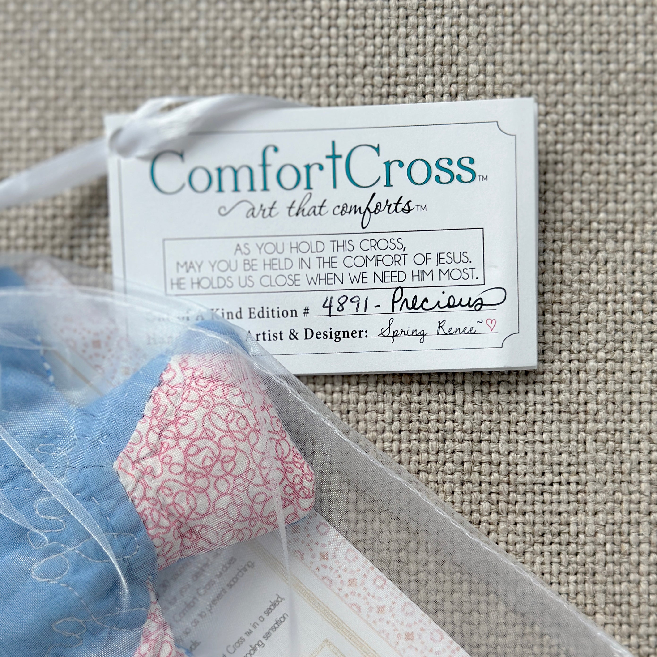Comfort Cross-Precious (I Corinthians 15:10) Lavender Scent