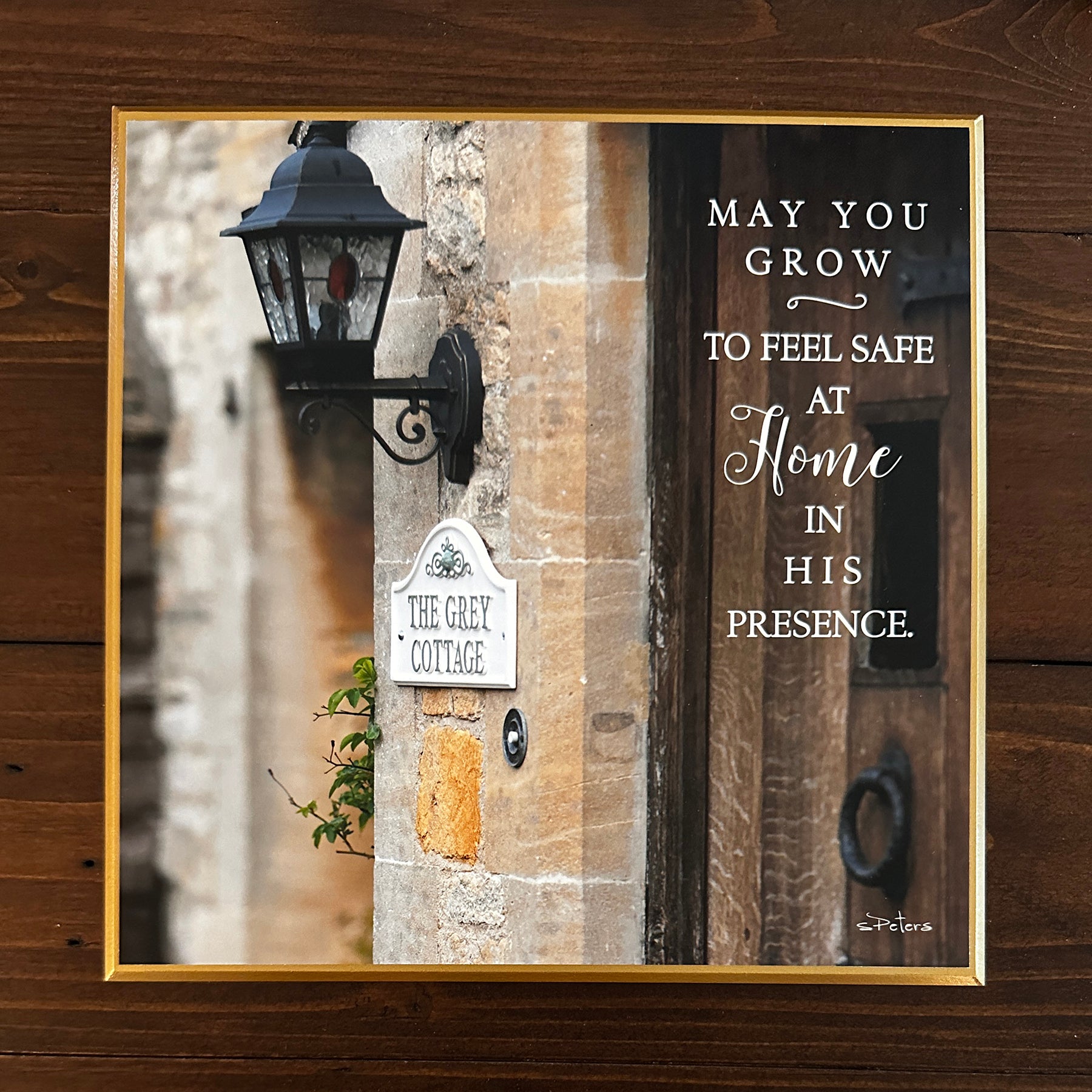 Safe At Home - 8x8 Beveled Board