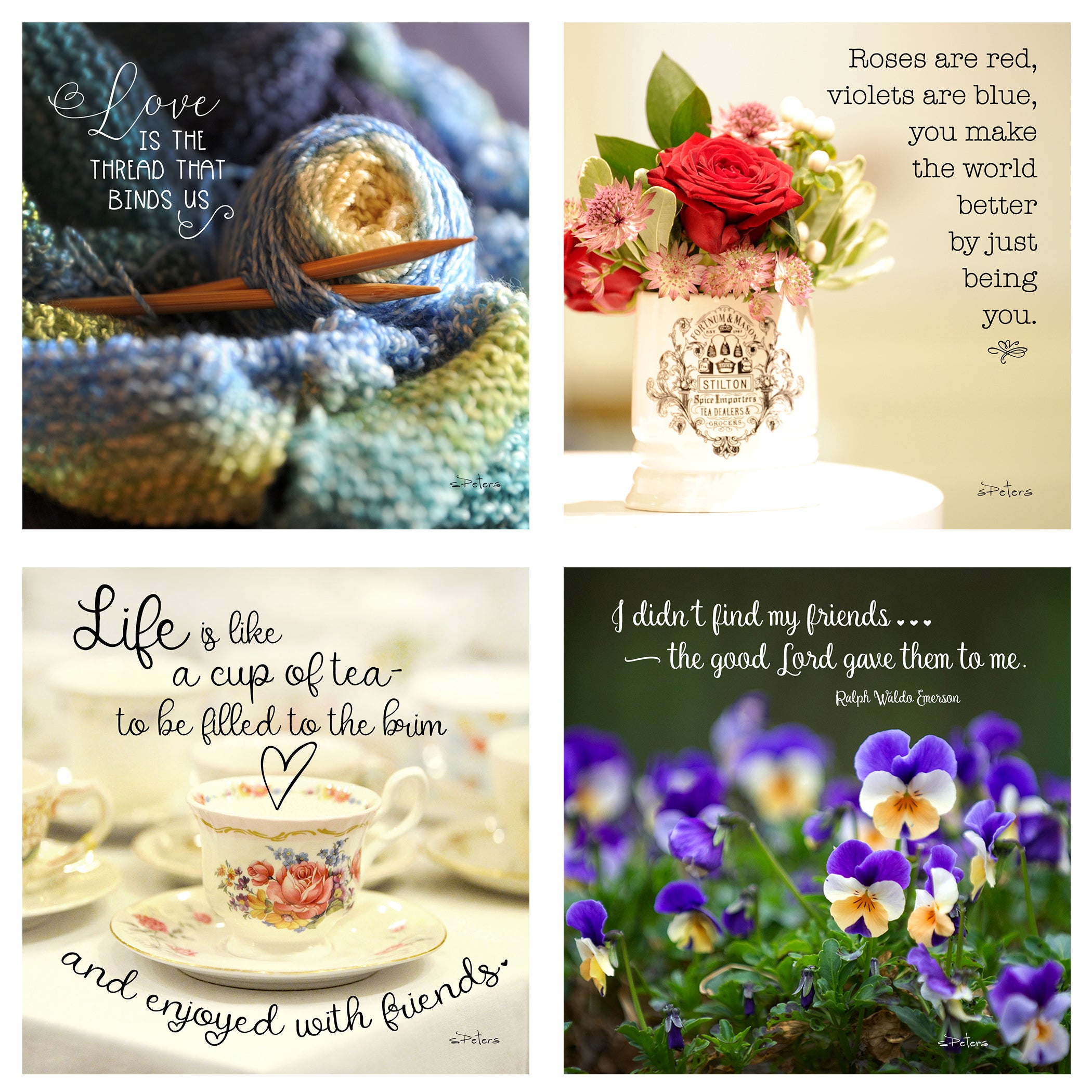 31 Days of Love & Friendship Boxed Mini Print Collection w Acrylic Holder