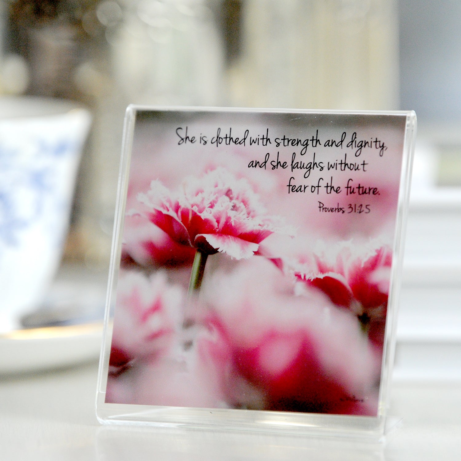 Pink Dignity (Prov 31:25) - Framed Mini Print