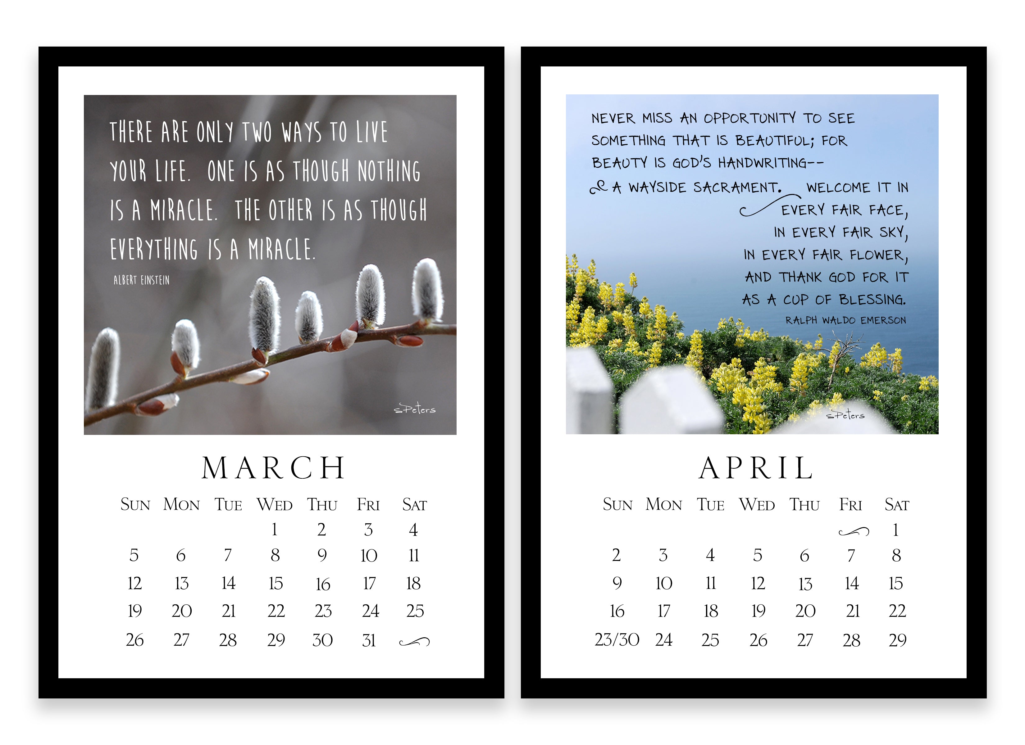 2023 Tried and True Calendar with 5x7 Acrylic Frame