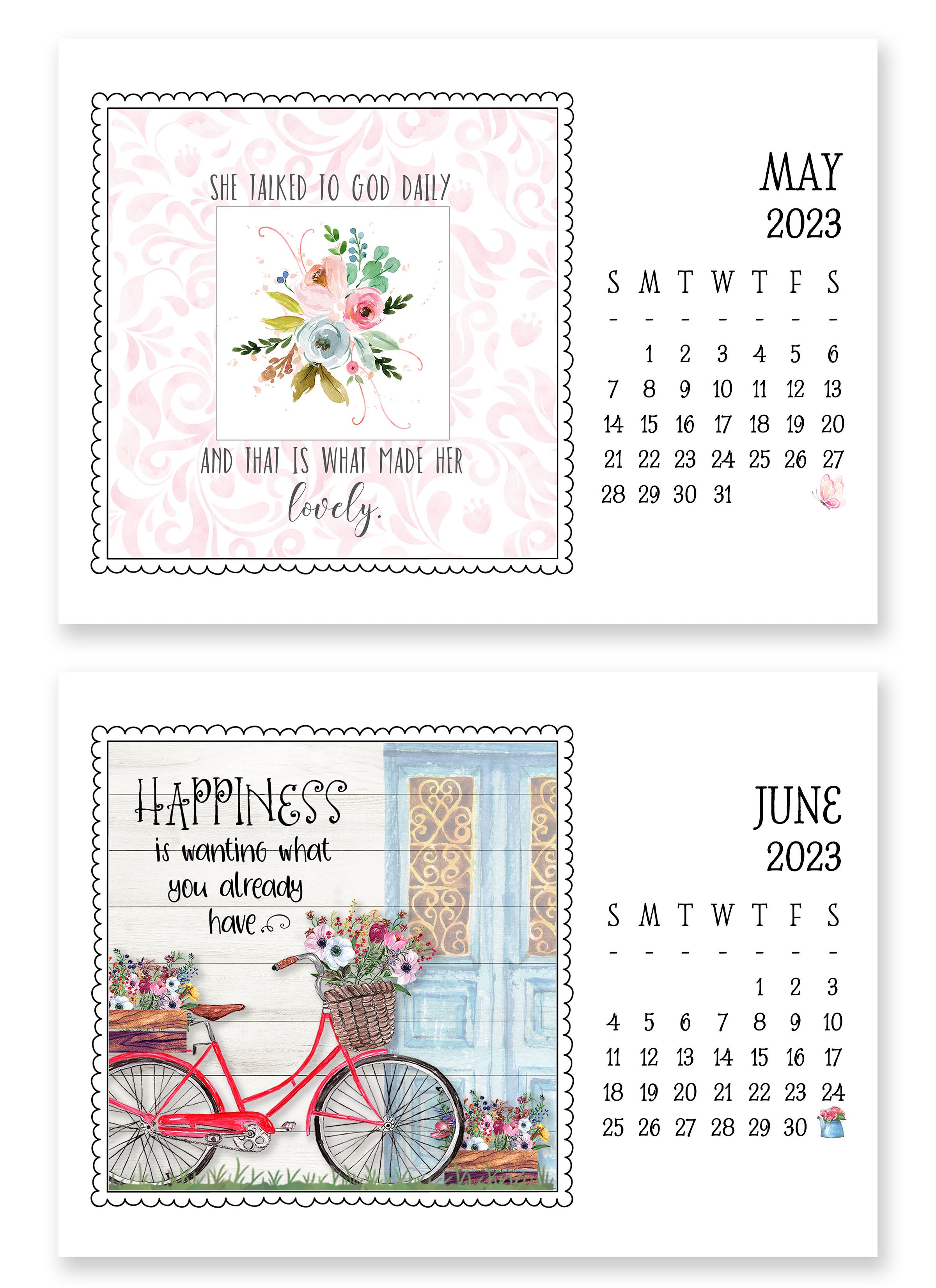 2023 Little Lift Calendar with Easel