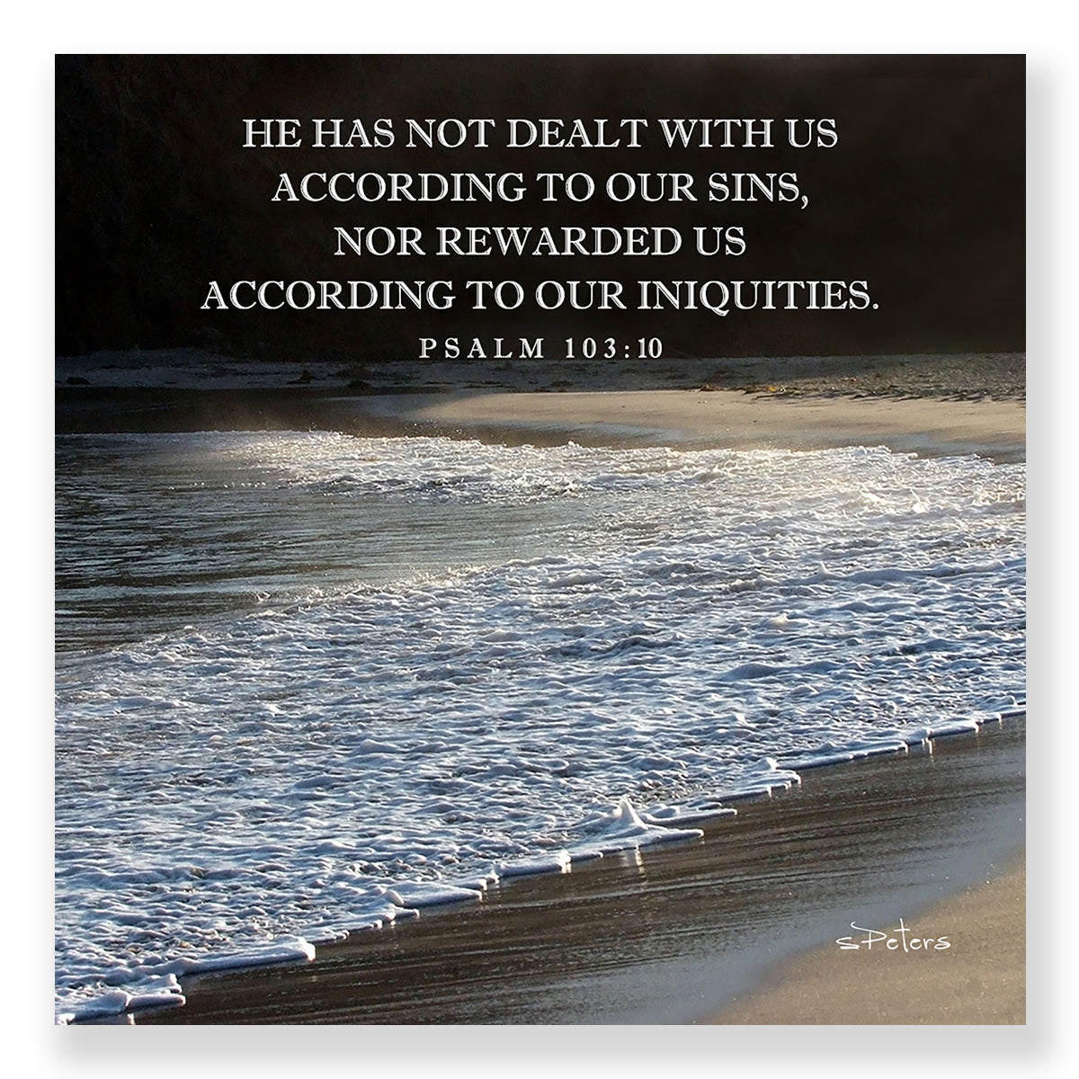 Psalm 103:10 - Peaceful Shore - Mini Print