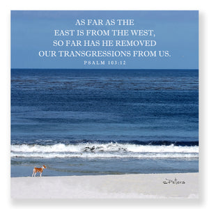 Psalm 103:12 - Beach Bum - Mini Print