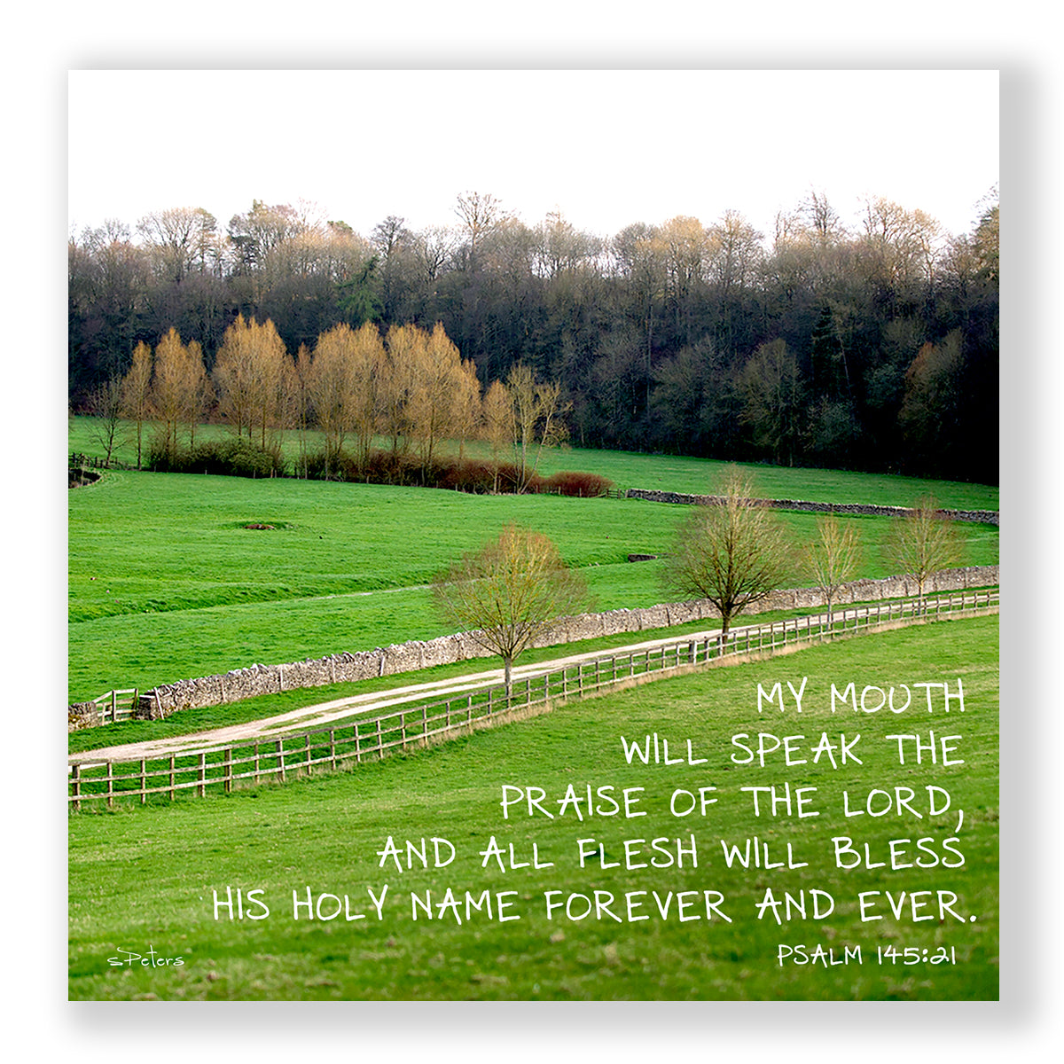 Psalm 145:21 - Beautiful Bibury Frameable Print