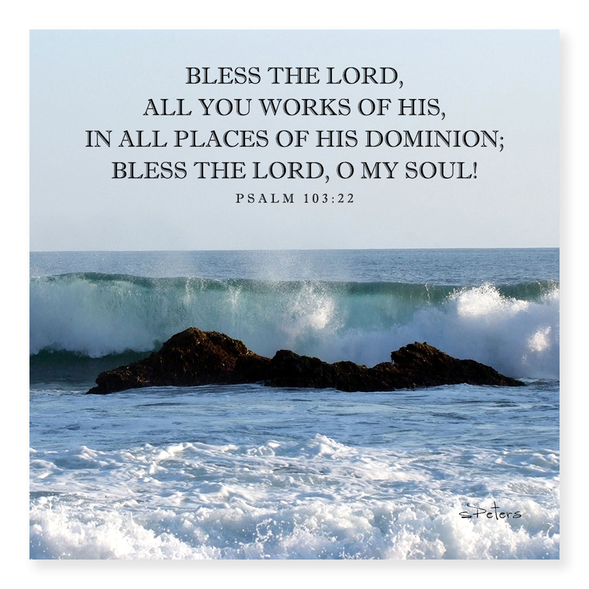Psalm 103:22 - Ocean Thunder - Mini Print