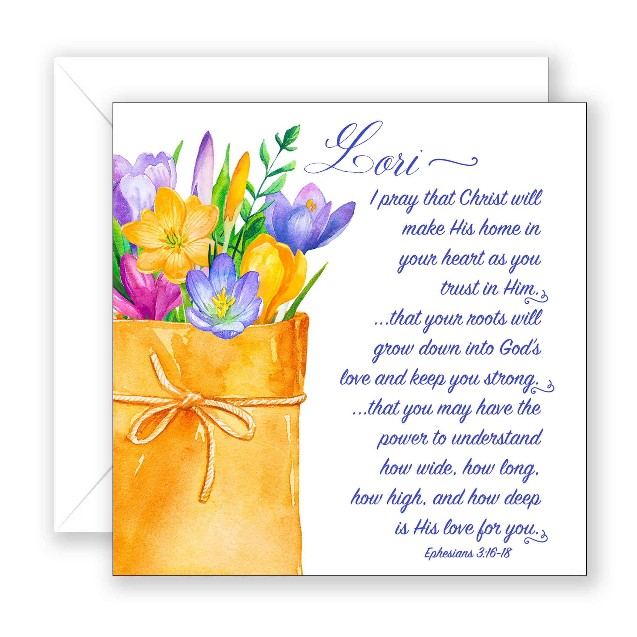 Prayer for You (Ephesians 3:16-18) - Personalized Birthday Card