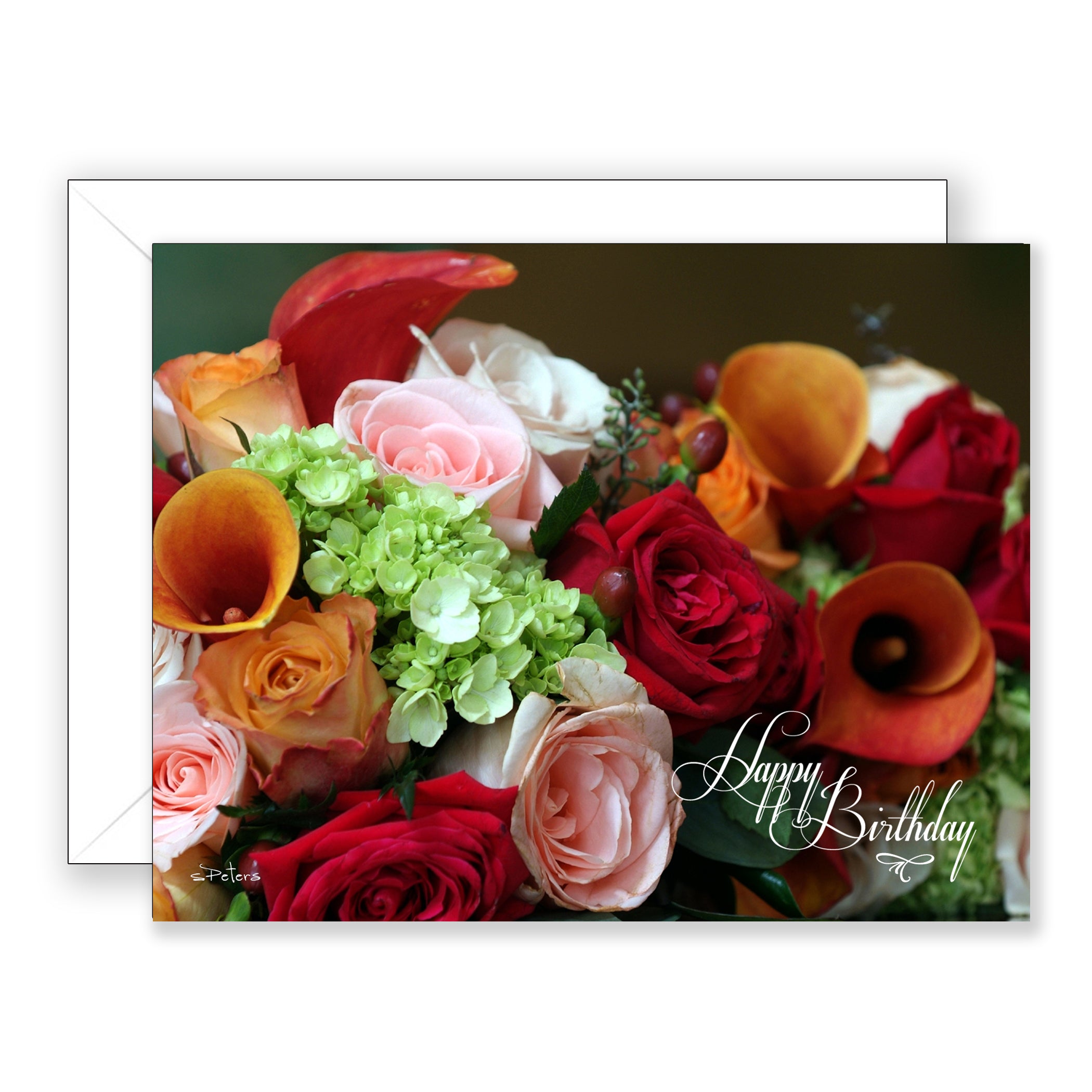 Ashley's Wedding Flowers (Romans 15:13) - Birthday Card
