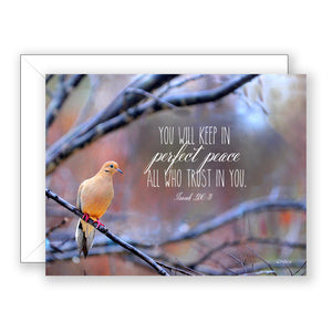 Backyard Beauty (Isaiah 26:3) - Encouragement Card (Blank)
