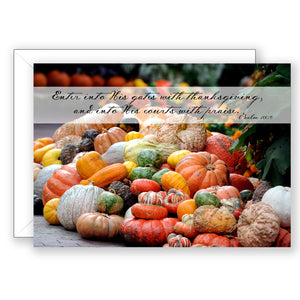 Beautiful Abundance (Psalm 100:4) - Thanksgiving Card
