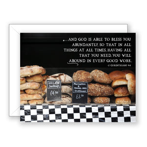 Bread Work (2 Corinthians 9:8) - Encouragement Card (Blank)