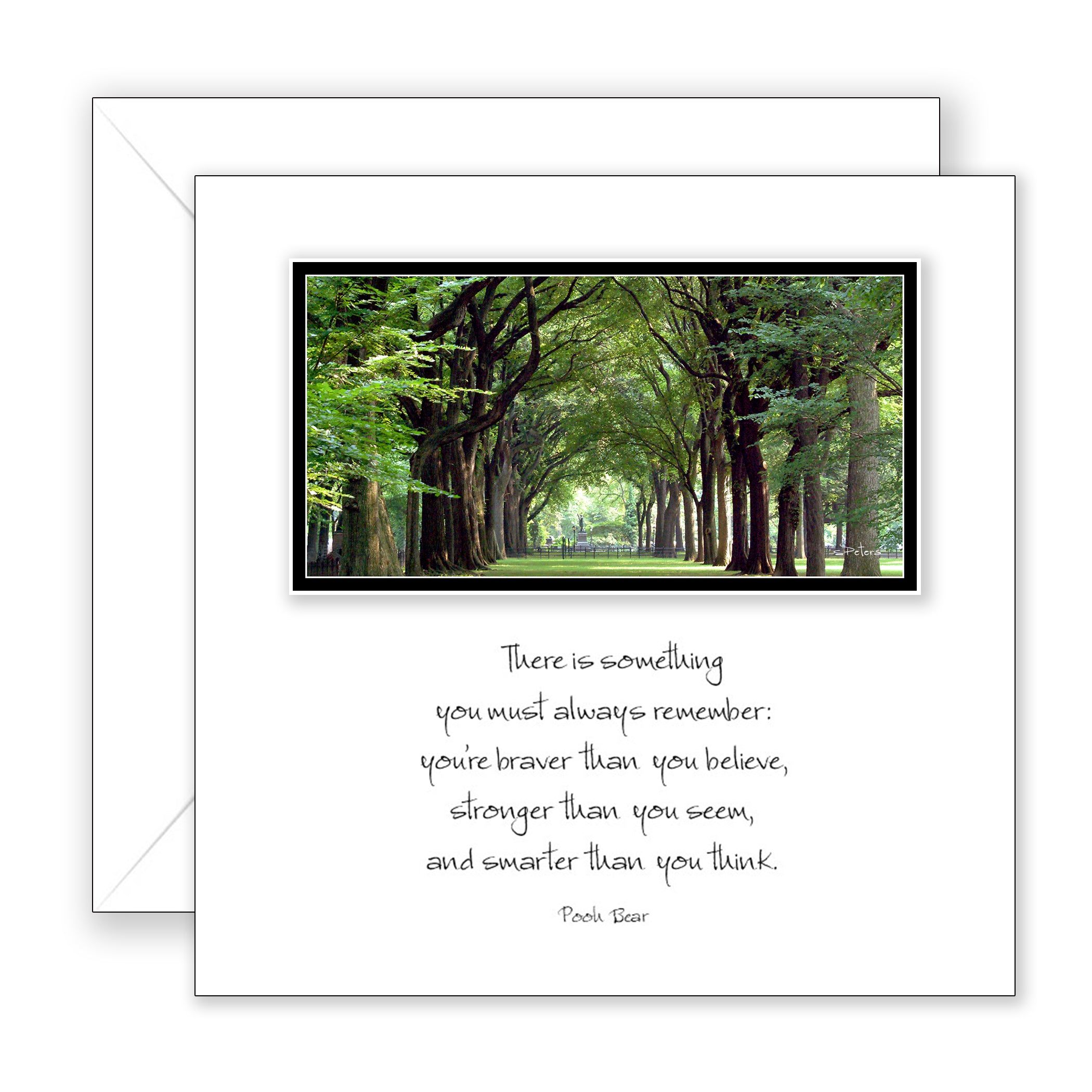 Central Park and Pooh - Thinking of You Card (Blank)