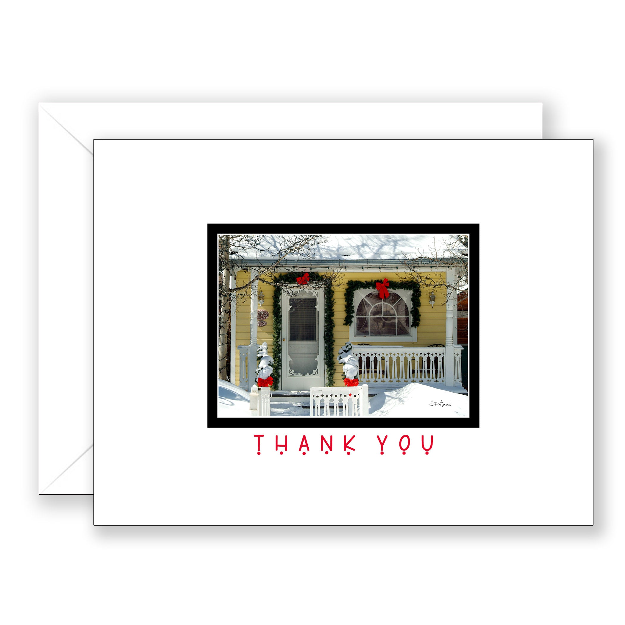 Christmas Cottage - Thank You Card