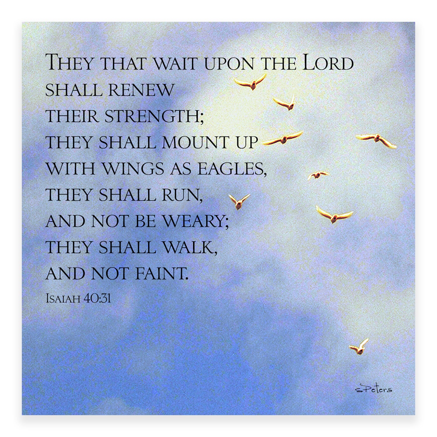 Dove Flight (Isaiah 40:31) - Mini Print