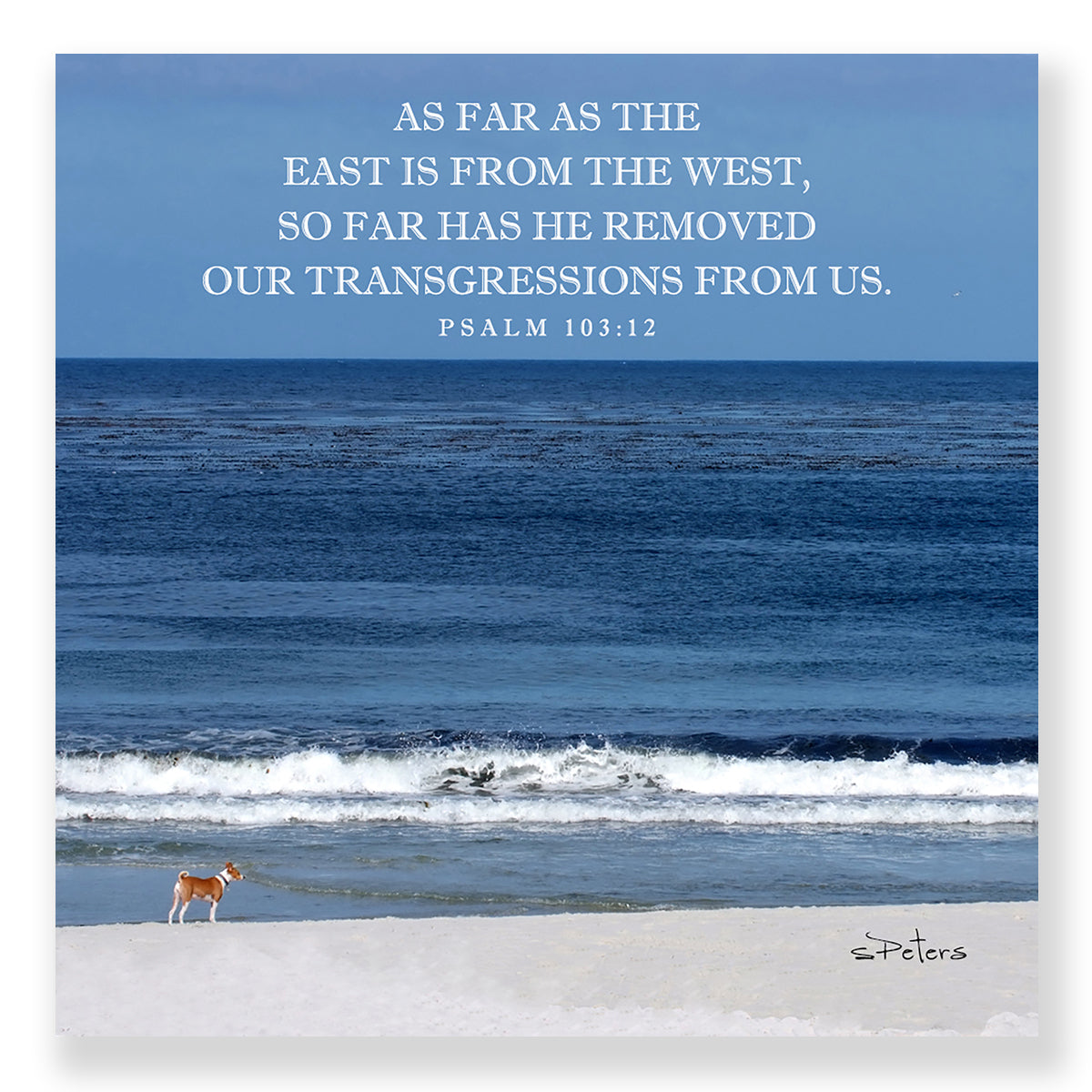 Psalm 103:12 - Beach Bum Frameable Print