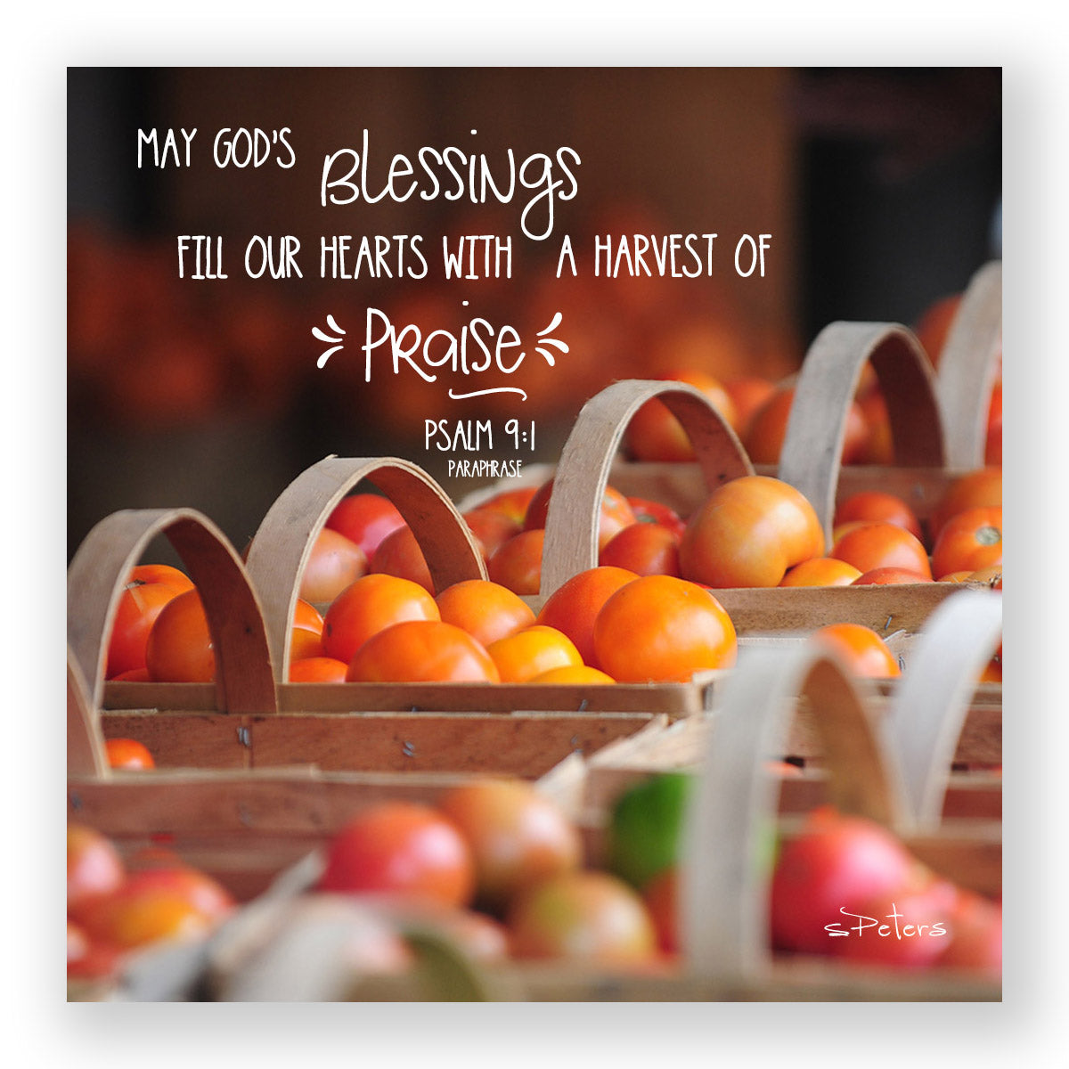 Fresh Pickins (Psalm 9:1) - Mini Print