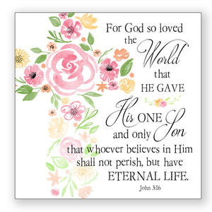 For God So Loved (John 3:16) - Frameable Print