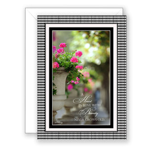 French Geraniums - Birthday Card