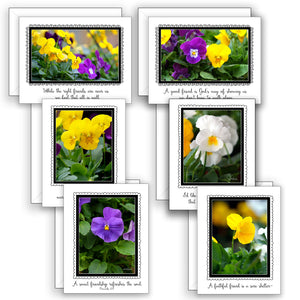 Friendship Pansies Boxed Notecard Collection
