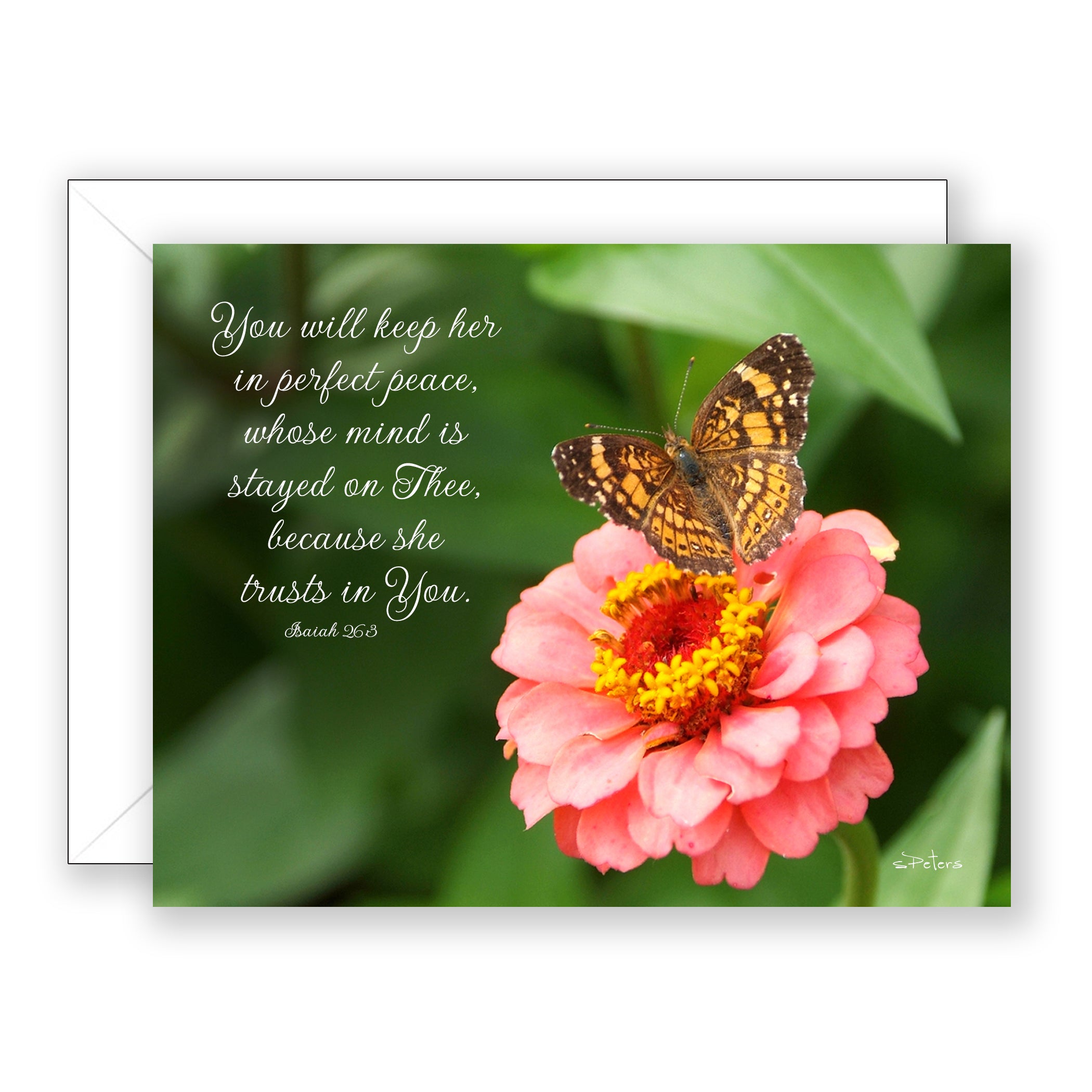 Georgia Butterfly (Isaiah 26:3) - Encouragement Card (Blank)
