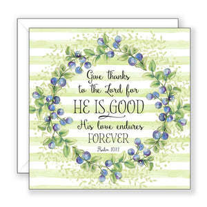 Give Thanks (Psalm 107:1) - Encouragement Card