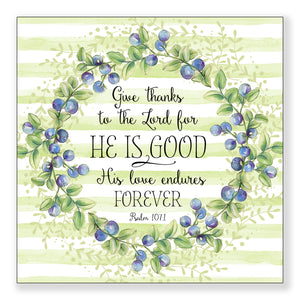 Give Thanks (Psalm 107:1) - Frameable Print