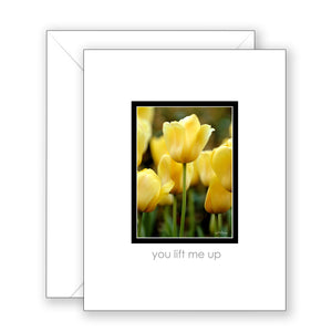 Golden Oxford Tulips - Friendship Card