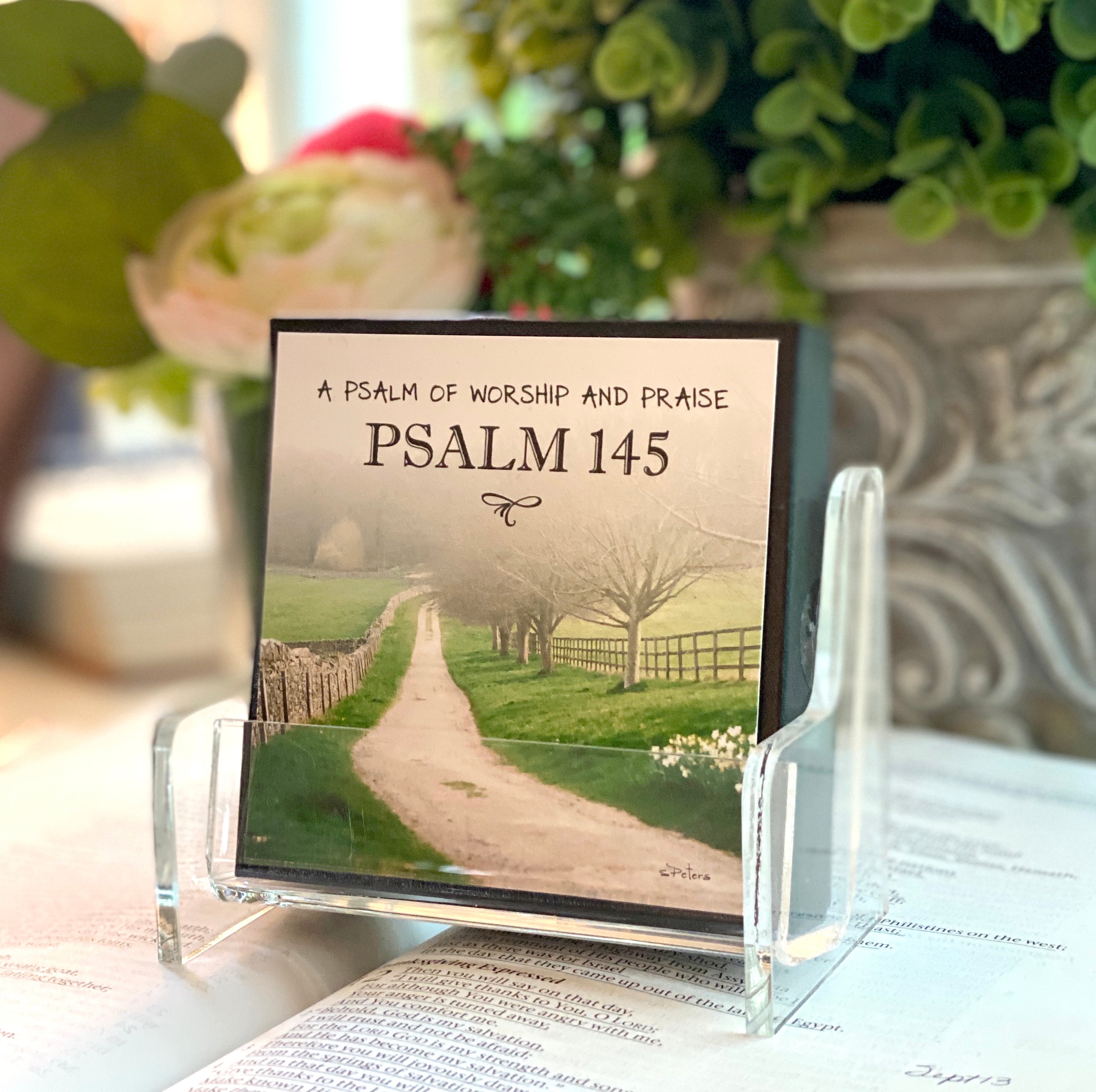 Psalm 145 - A Psalm of Worship and Praise Boxed Mini Print Collection with Acrylic Holder
