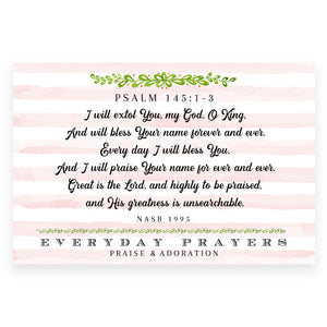 I Will Extol You (Psalm 145:1-3) - Everyday Prayer Card
