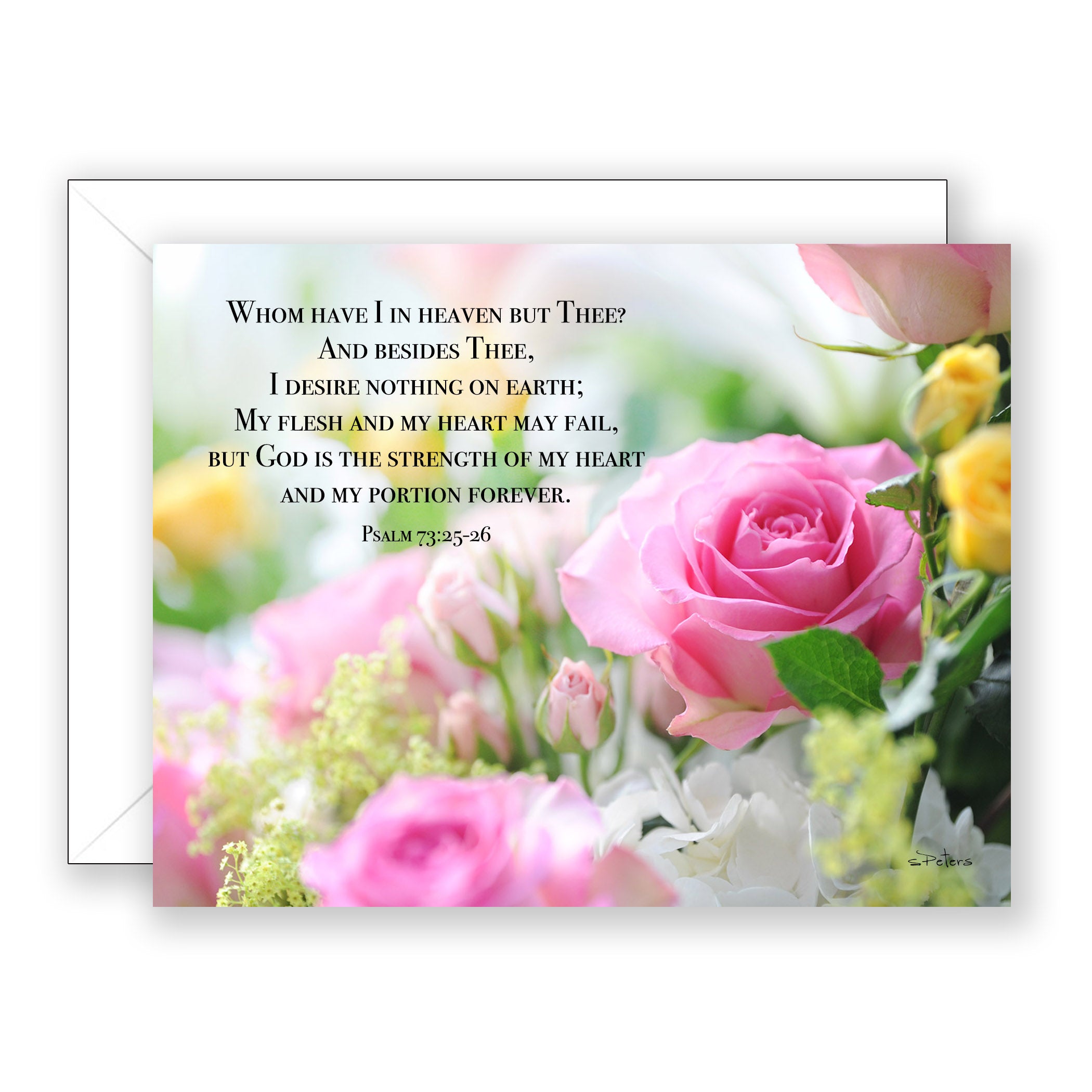 Lisa Loves (Psalm 73:25-26) - Encouragement Card (Blank)