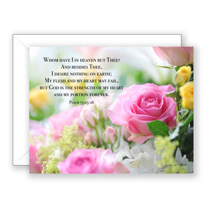 Lisa Loves (Psalm 73:25-26) - Encouragement Card (Blank)