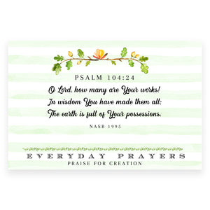 O Lord, How Many (Psalm 104:24) - Everyday Prayer Card