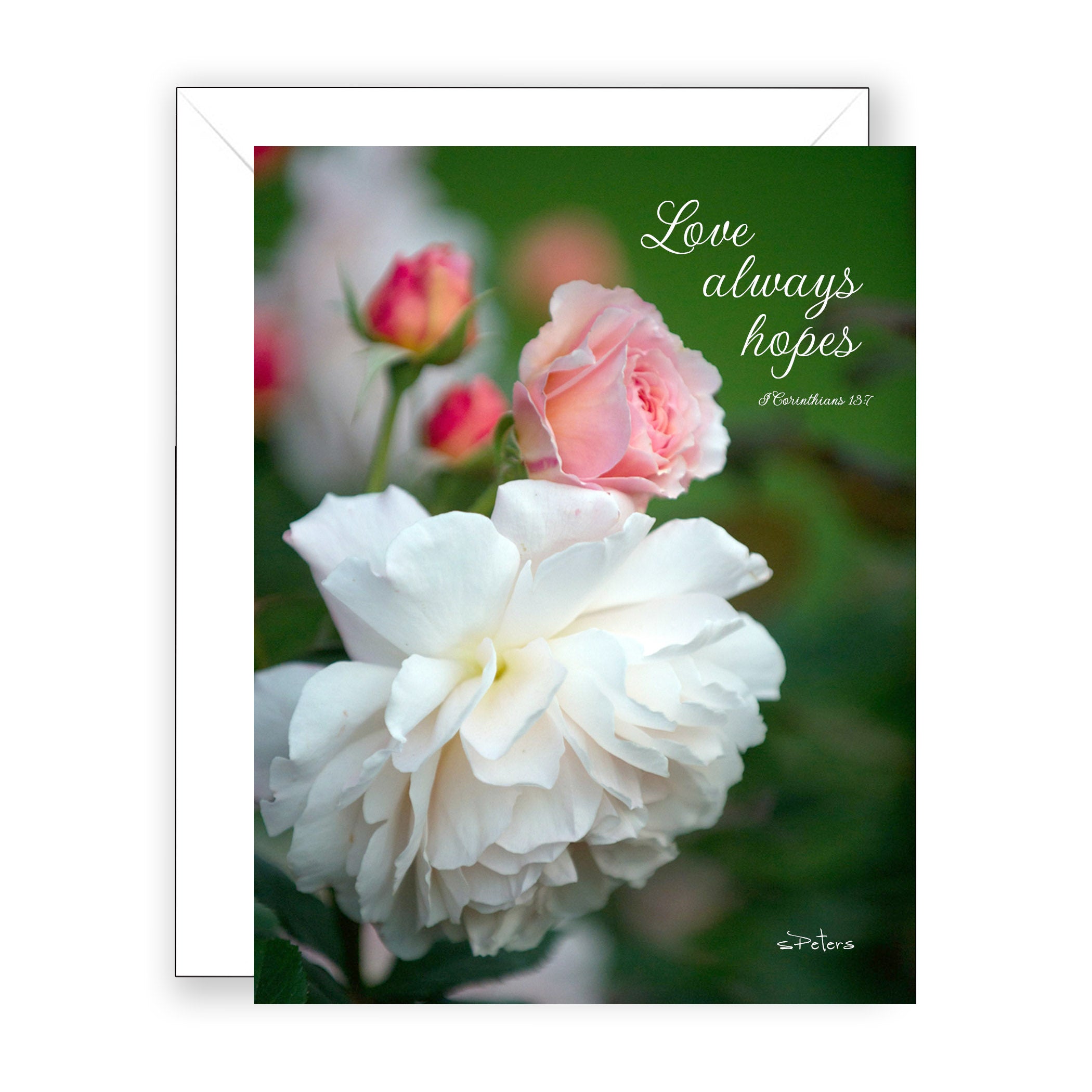 Love Always Hopes (I Corinthians 13:7) - Encouragement Card (Blank)