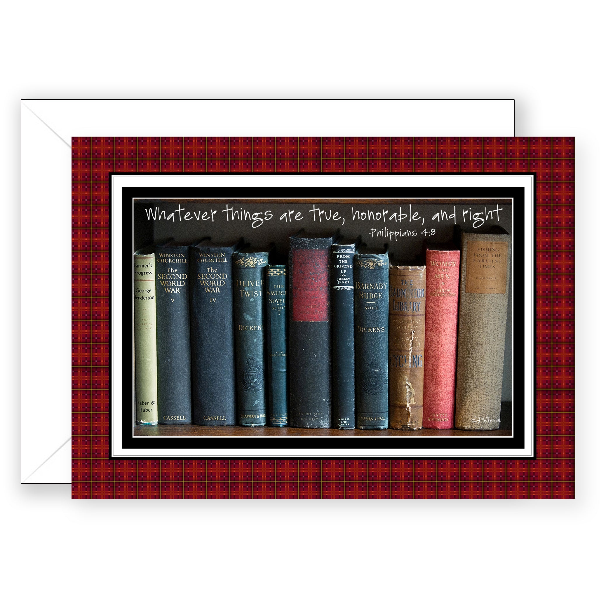Love of Books (Philippians 4:8) - Father's Day Card