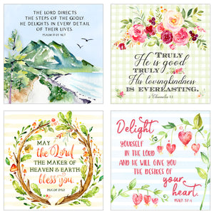 Stop and Consider - 31 Days of Scripture - Boxed Mini Print Collection with Acrylic Holder