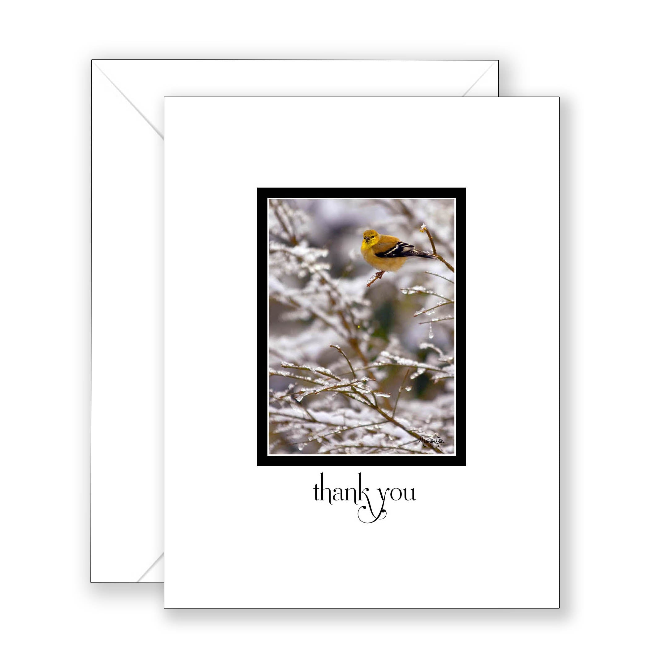 Missy's Yellow Bird - Thank You Card