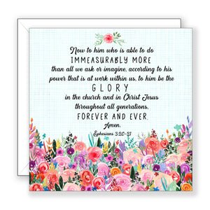 Now To Him (Ephesians 3:20-21) - Encouragement Card