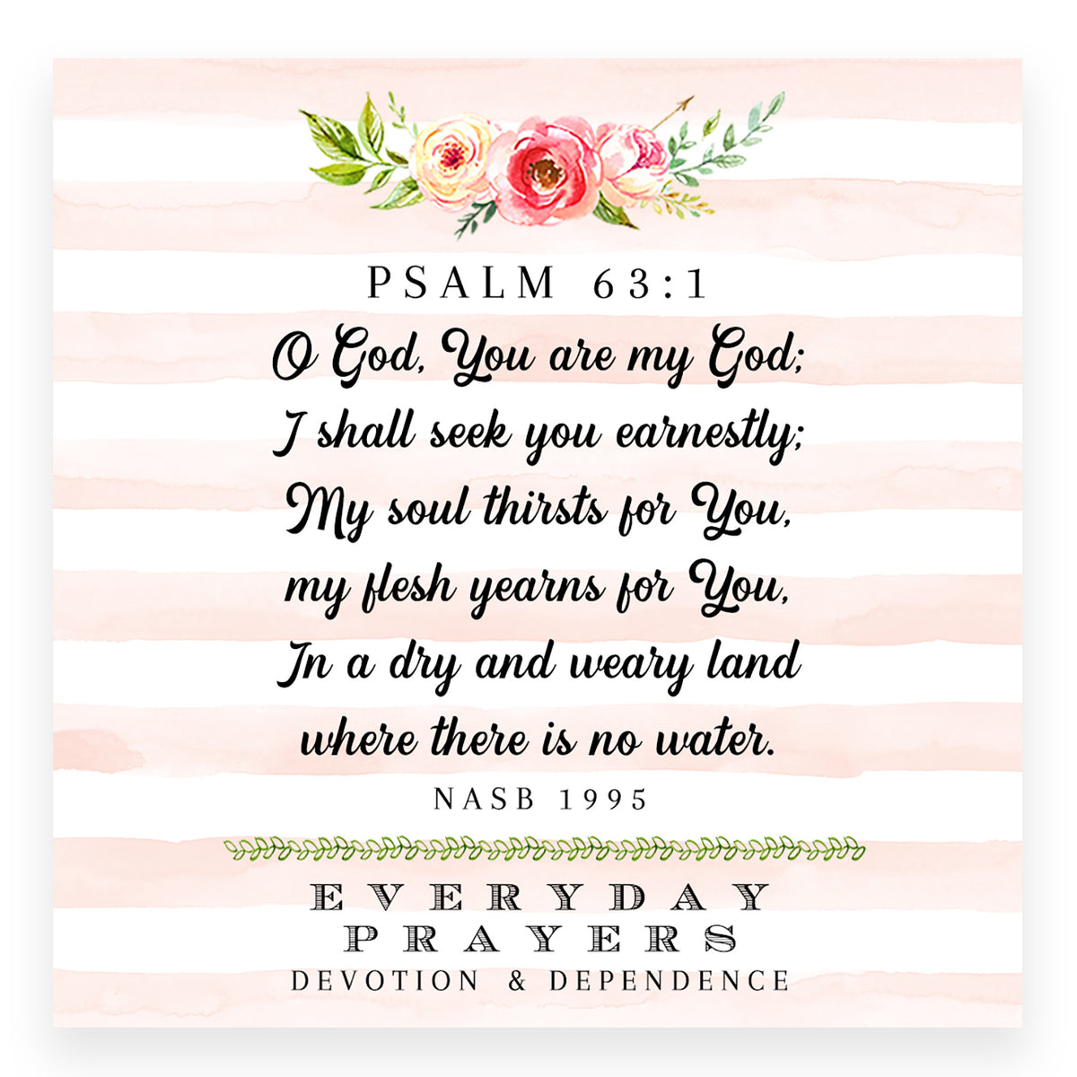 O God, You Are My God (Psalm 63:1) - Mini Print – Bradbury Lane