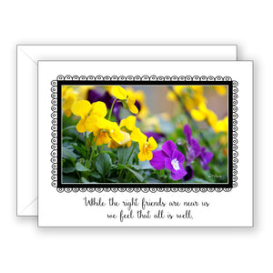 Peace and Pansies - Friendship Card