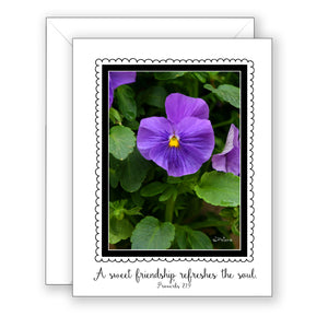 Pretty in Purple (Proverbs 27:9) - Friendship Card