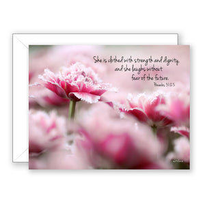 Pink Dignity (Proverbs 31:25) - Encouragement Card (Blank)