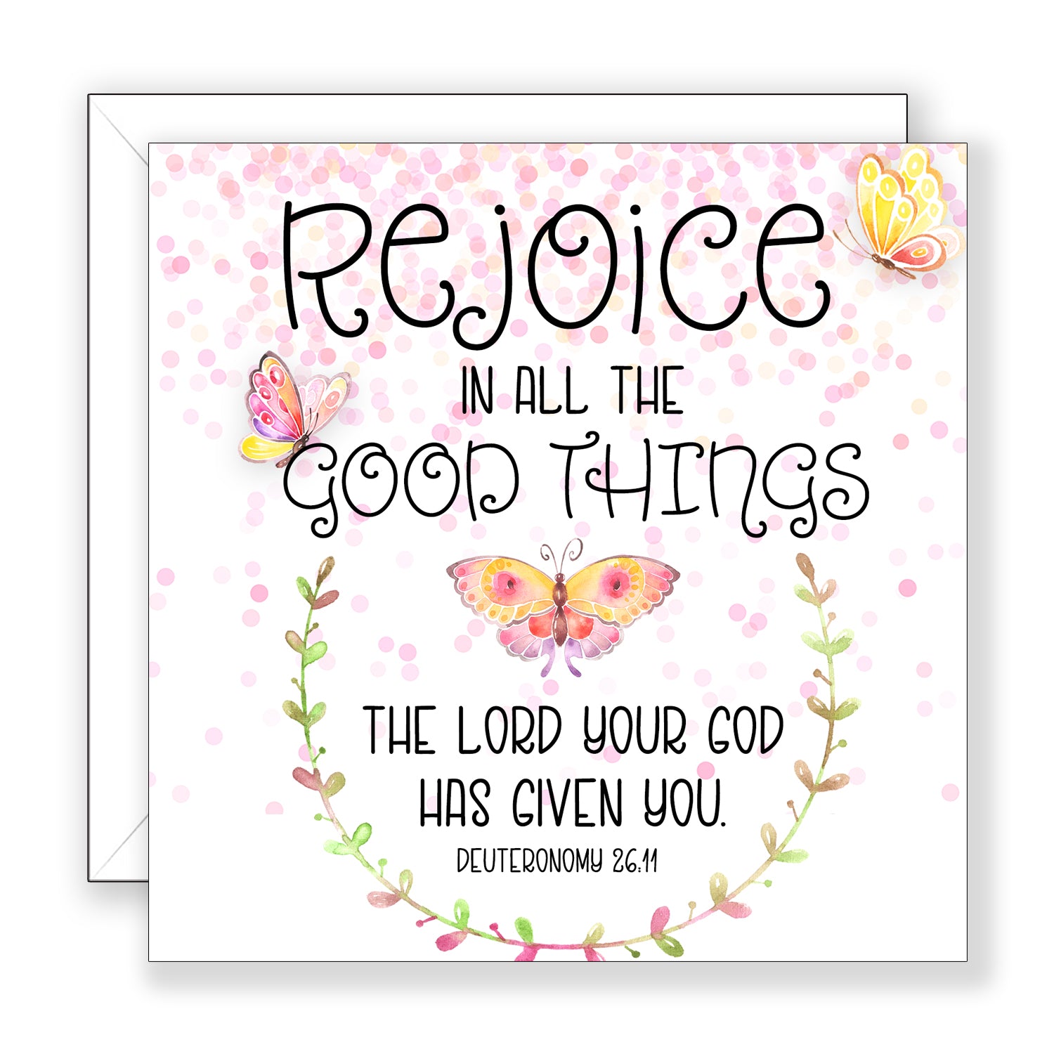 Rejoice In All (Deuteronomy 26:11) - Encouragement Card