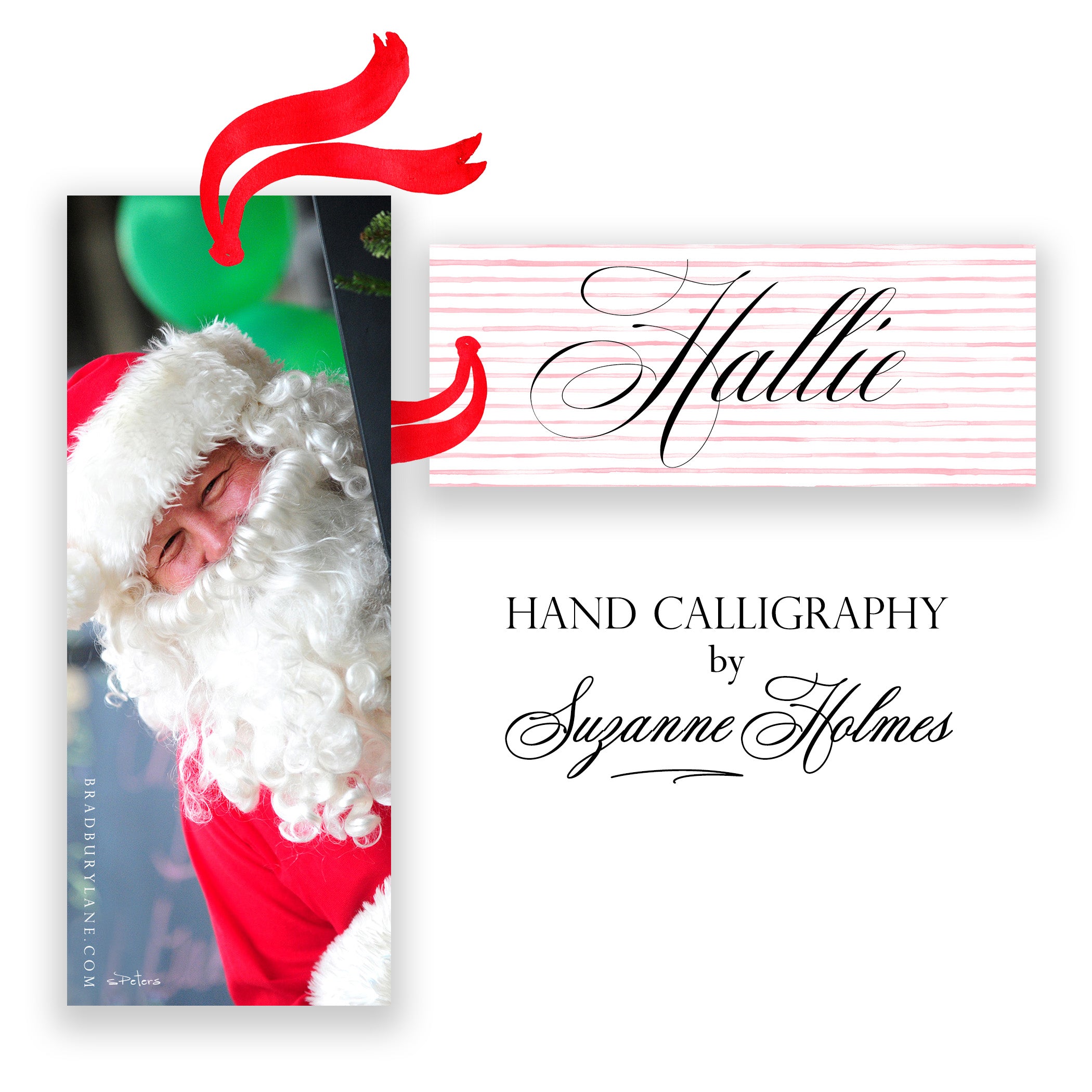 Santa Smiles - Personalized Bookmark